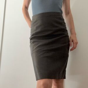 Reiss Lamb Leather Skirt